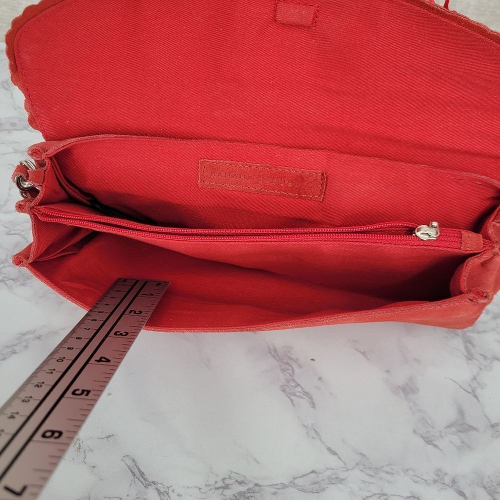 Banana Republic Y2K Red Suede Mini Shoulder Bag or Clutch - Picture 5 of 13